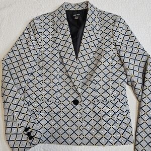 Nine West Geometric Patterned Blazer